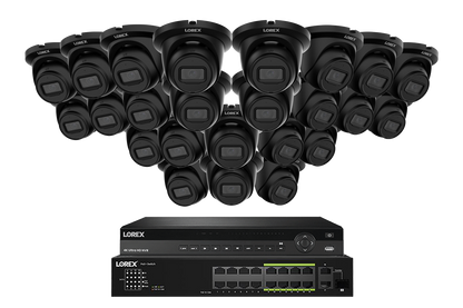 Lorex Elite Series 4K 32 Camera Capable 6TB Wired NVR System with 4MP (2K) A4 IP Turret Cameras