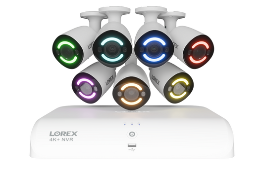 4K+ (12MP) IP Security Cameras with 16-Channel (8 Wired, 8 Wi-Fi) Fusion Recorder