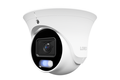 Lorex Connect U3 2K+ PoE Turret Camera with Red & Blue Deterrence Lights