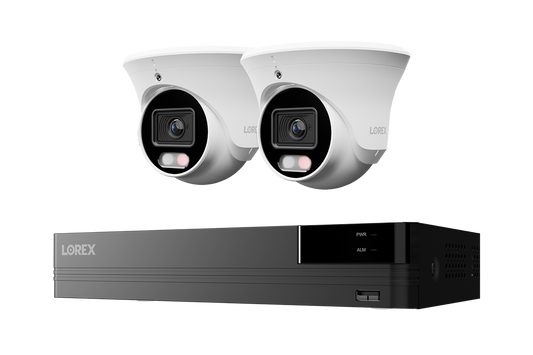 Lorex Connect U Series 4K 8-Channel Wired NVR System with U3 2K+ PoE Turret Cameras - 2TB