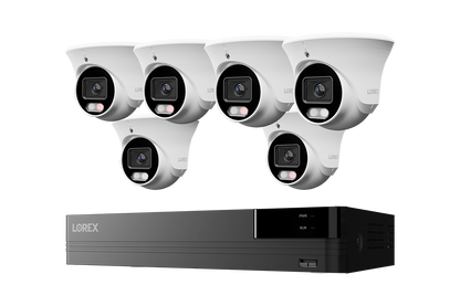 Lorex Connect U Series 4K 8-Channel Wired NVR System with U3 2K+ PoE Turret Cameras - 2TB