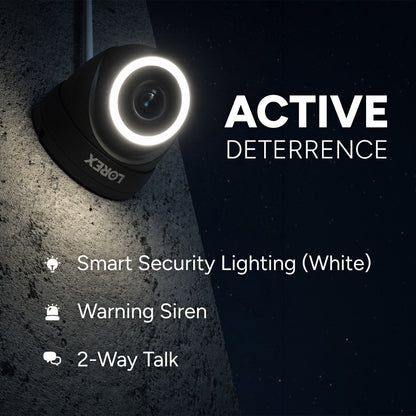 Lorex Connect V Series 4K 8-Channel Wired NVR System with V3 4K PoE Turret Cameras - 1TB