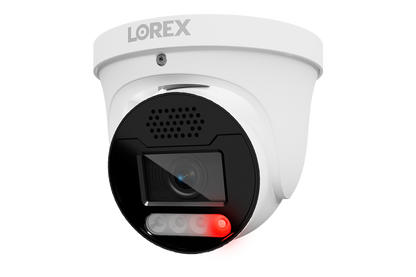 Lorex Connect X5 4K PoE Turret Camera with AI Color Night Vision - White/Black