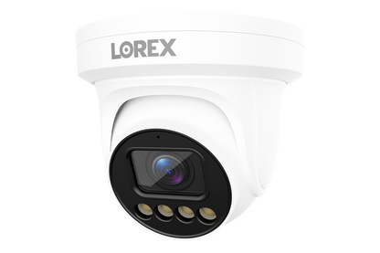 Lorex Connect X3 4K Motorized Varifocal PoE Turret Camera with Active Deterrence - Black/White