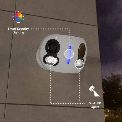 Lorex Classic 4K Dual-Lens IP Camera with Smart Lighting & Motion Detection