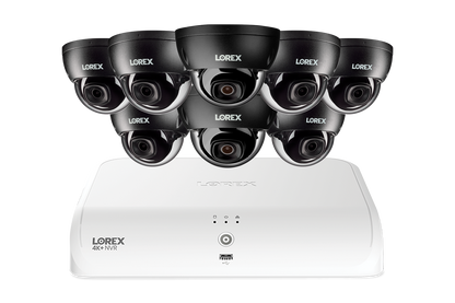 Lorex Fusion Series 4K 16 Channel (8 Wired + 8 Fusion Wi-Fi) 2TB Wired System with A4 Wired 2K IP Dome Cameras