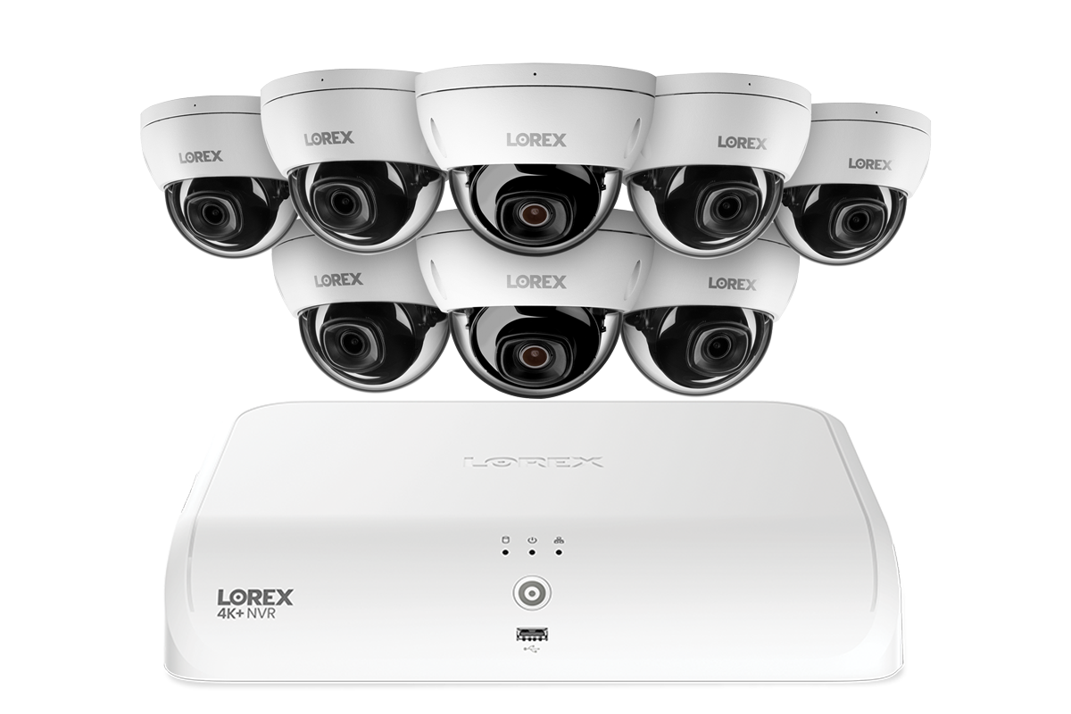 Lorex Fusion Series 4K 16 Channel (8 Wired + 8 Fusion Wi-Fi) 2TB Wired System with A4 Wired 2K IP Dome Cameras
