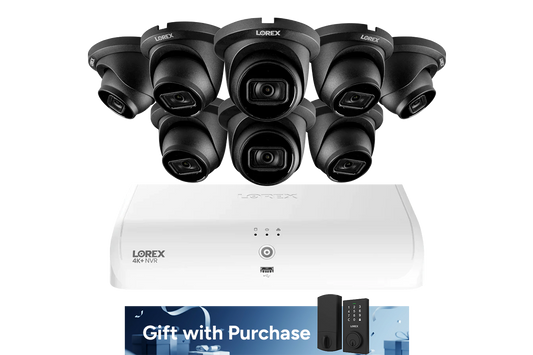 Lorex Fusion Series 4K+ 16 Channel (8 Wired + 8 Fusion Wi-Fi) 2TB Wired System with A14 Wired 4K IP Turret Cameras