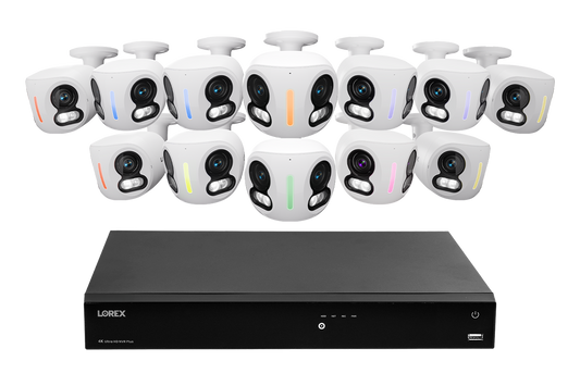 Lorex Classic Fusion Series 4K 16 Channel 6TB Wired NVR System with 4K IP Dual Lens Cameras