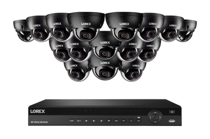 Lorex Elite Series NVR with A10 IP Dome Cameras - 4K 16-Channel 4TB Wired System
