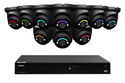 Lorex Fusion Series 4K 16 Camera Capable (Wired or Fusion Wi-Fi) 6TB Wired NVR System with H12 Wired 4K IP Dome Cameras
