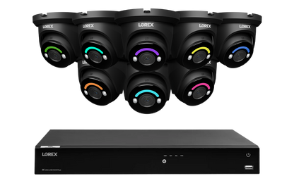 Lorex Fusion Series 4K 16 Camera Capable (Wired or Fusion Wi-Fi) 6TB Wired NVR System with H12 Wired 4K IP Dome Cameras