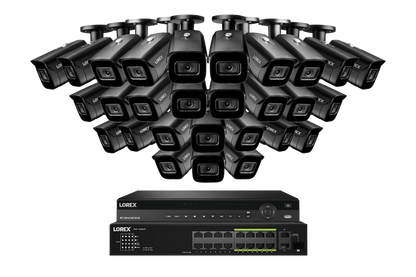 Lorex 4K (32 Camera Capable) 6TB Wired NVR System with Nocturnal 3 Smart IP Bullet Cameras Featuring Listen-In Audio and 30FPS Recording