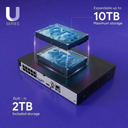 Lorex Connect U Series 4K 8-Channel Wired NVR System with U3 4K PoE Bullet Cameras - 2TB
