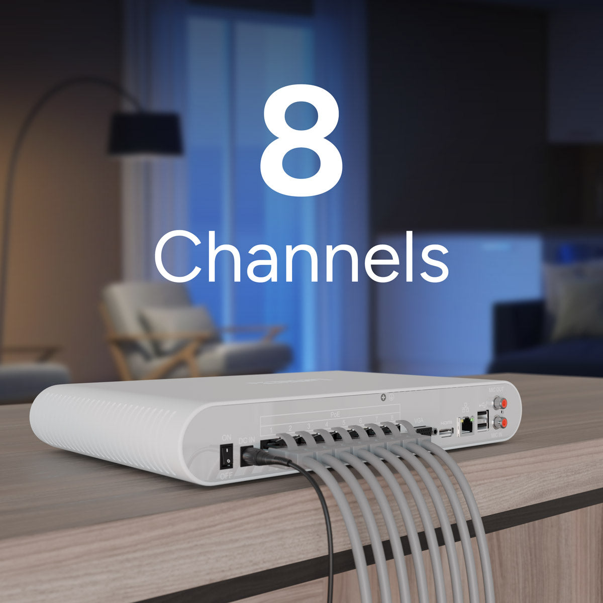 Lorex Connect 4K 8-Channel Wired NVR System with Four 4K IP Bullet Security Cameras - 1TB
