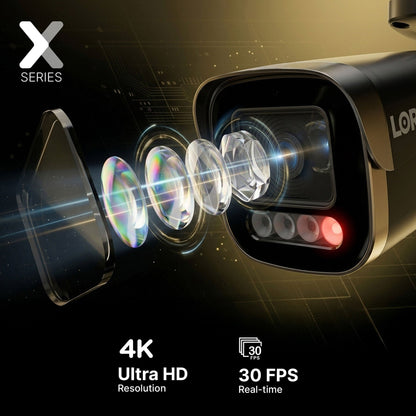 Lorex Connect X5 4K PoE Bullet Camera with AI Color Night Vision - White/Black