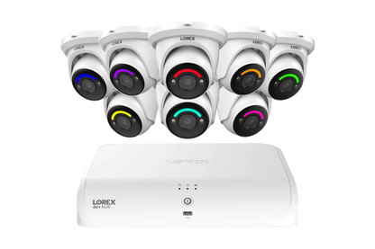 Lorex Fusion Series 4K 16 Channel (8 Wired + 8 Fusion Wi-Fi) 2TB Wired System with H12 Wired 4K IP Turret Cameras