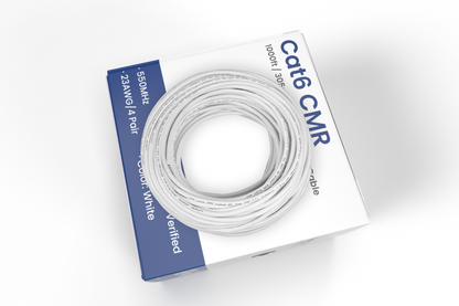 1,000ft Bulk Cat6 UTP Ethernet Cable, 23AWG CMR/FT4 for IP connectivity (FREE Shipping)