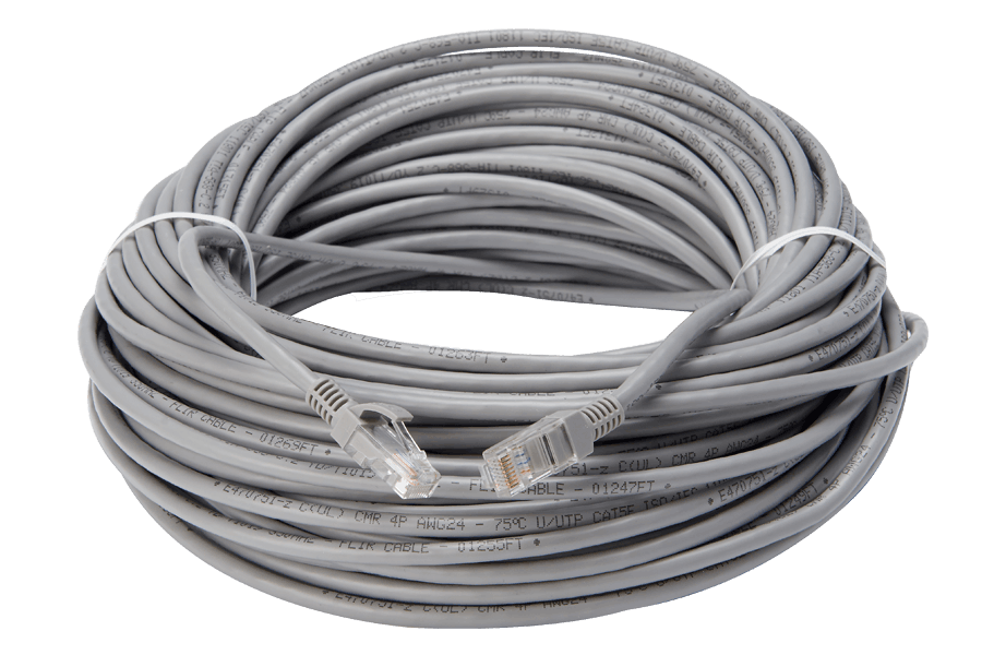 300FT Cat5e Extension Cables, Fire Resistant and In-Wall Rated, CMR type (Riser) (4-pack)