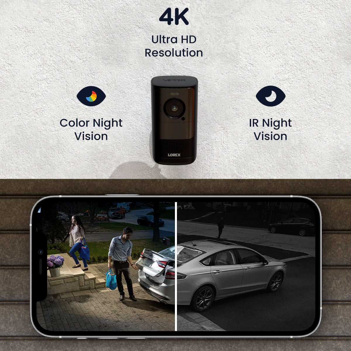 Lorex 4K Spotlight Battery Wi-Fi Security Camera with 7W Solar Panel