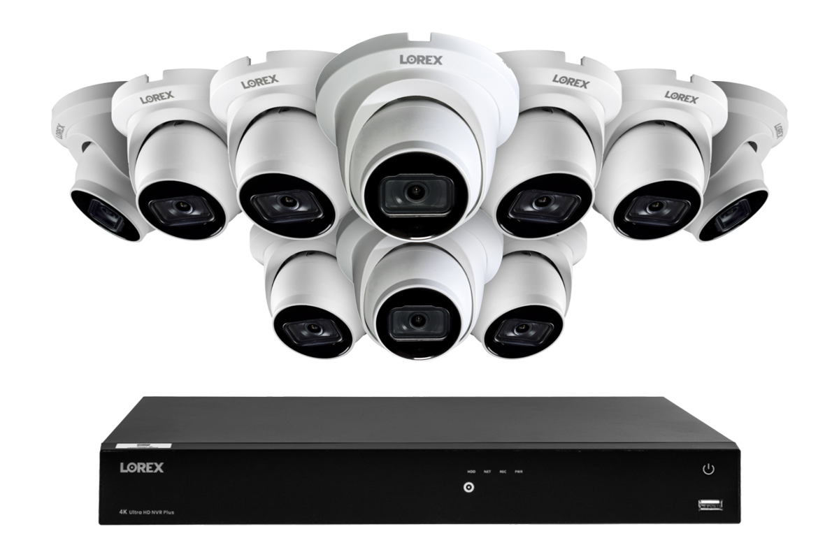 Lorex Fusion Series 4K 16 Camera Capable (Wired or Fusion Wi-Fi) 6TB Wired NVR System with A14 IP Dome Cameras