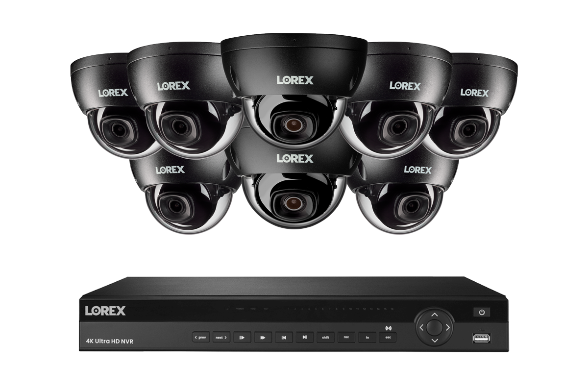 Lorex Elite Series NVR with A10 IP Dome Cameras - 4K 16-Channel 6TB Wired System