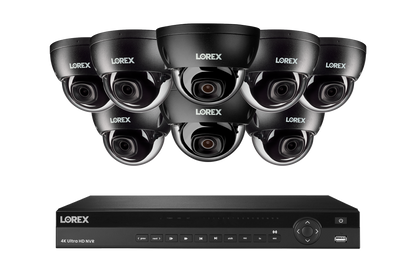 Lorex Elite Series NVR with A10 IP Dome Cameras - 4K 16-Channel 6TB Wired System