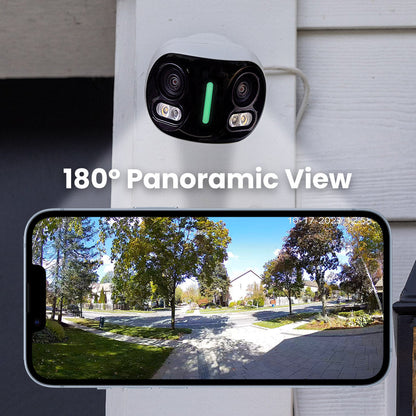 Lorex H20 4K IP Wired Dual Lens Security Camera with Smart Security Lighting and Smart Motion Detection - Open Box