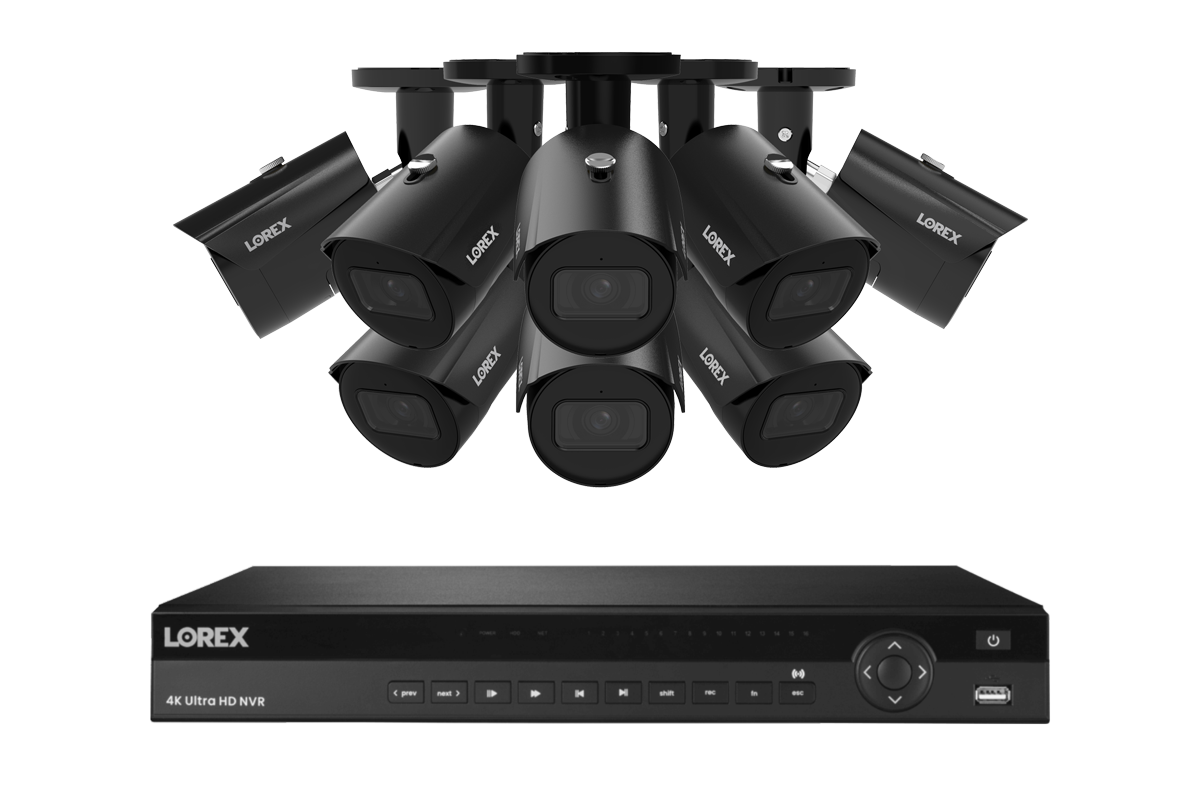 Lorex Elite Series 4K 16 Camera Capable 4TB Wired NVR System with 4MP (2K) A4 IP Bullet Cameras