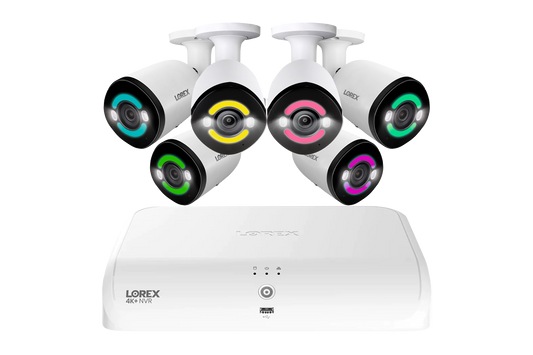 Lorex 4K+ 12MP 16 Camera Capable (8 Wired + 8 Fusion Wi-Fi ) 2TB Wired NVR System with H30 IP Bullet Cameras