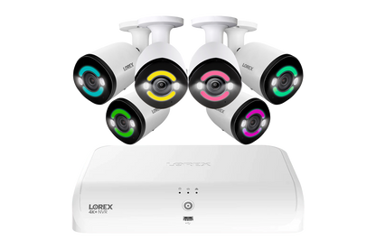 Lorex 4K+ 12MP 16 Camera Capable (8 Wired + 8 Fusion Wi-Fi ) 2TB Wired NVR System with H30 IP Bullet Cameras
