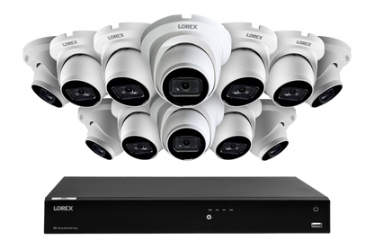 Lorex Fusion Series 4K 16 Camera Capable (Wired or Fusion Wi-Fi) 6TB Wired NVR System with A14 IP Dome Cameras