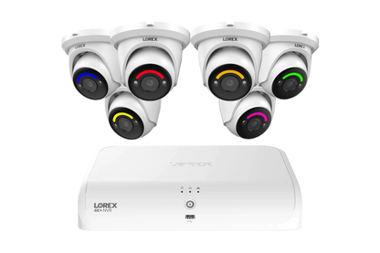 Lorex Fusion Series 4K 16 Channel (8 Wired + 8 Fusion Wi-Fi) 2TB Wired System with H12 Wired 4K IP Turret Cameras