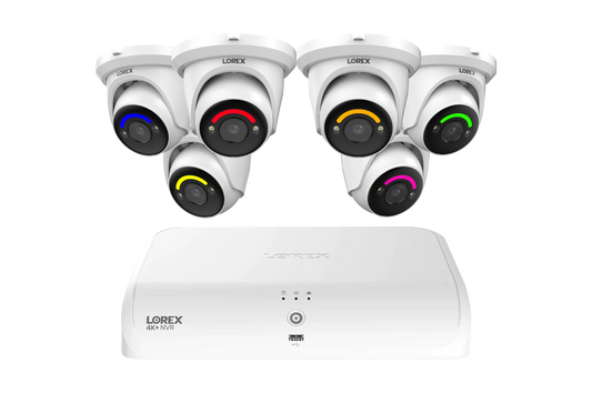 Lorex Fusion Series 4K 16 Channel (8 Wired + 8 Fusion Wi-Fi) 2TB Wired System with H12 Wired 4K IP Turret Cameras