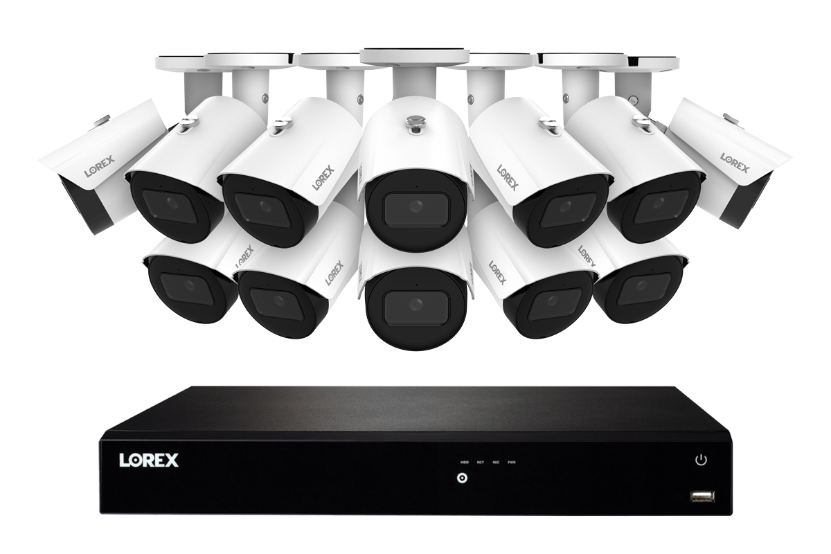 Lorex Fusion Series 4K 16 Camera Capable (Wired or Fusion Wi-Fi) 6TB Wired NVR System with A14 IP Bullet Cameras