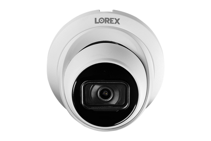 Lorex 4K (32 Camera Capable) 6TB Wired NVR System with Nocturnal 3 Smart IP Turret Cameras Featuring Listen-In Audio and 30FPS Recording
