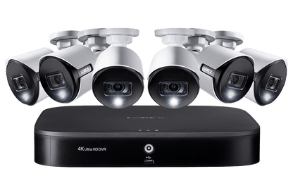 4K Ultra HD 8 Channel Security System with 6 Active Deterrence 4K (8MP) Cameras