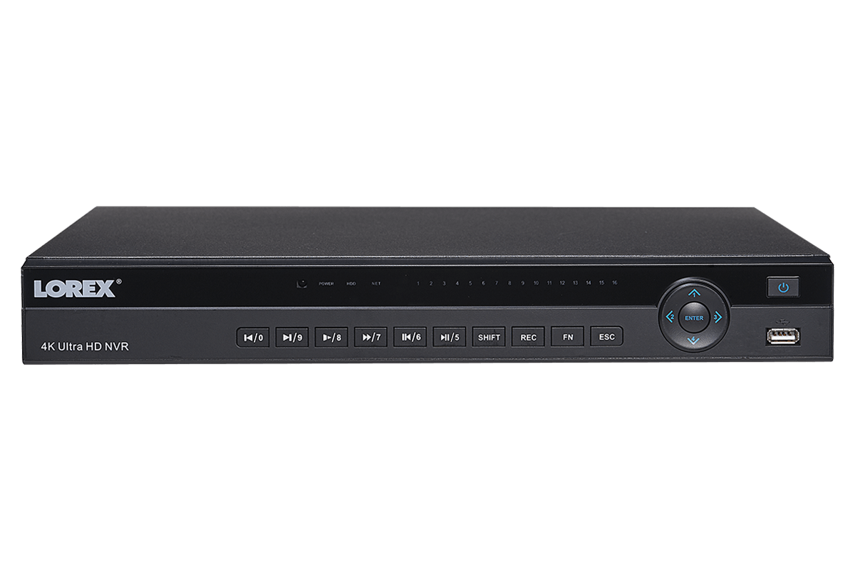 4K Ultra HD 16 Channel Security NVR, 3TB Hard Drive, POE, Records 4K (4 x 1080p) at 30FPS, with Audio Recording