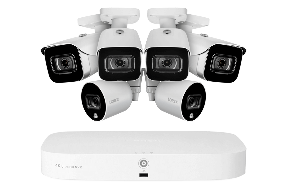 8-Channel NVR Fusion System with Four 4K (8MP) IP Cameras and 2 Wi-Fi Cameras