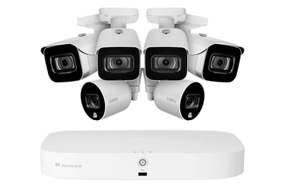 8-Channel NVR Fusion System with Four 4K (8MP) IP Cameras and 2 Wi-Fi Cameras