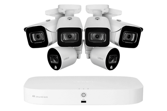 8-Channel NVR Fusion System with Four 4K (8MP) IP Cameras and 2 Wi-Fi Cameras