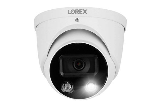 Lorex 4K IP Wired Turret Security Camera with Smart Deterrence and Smart Motion Detection