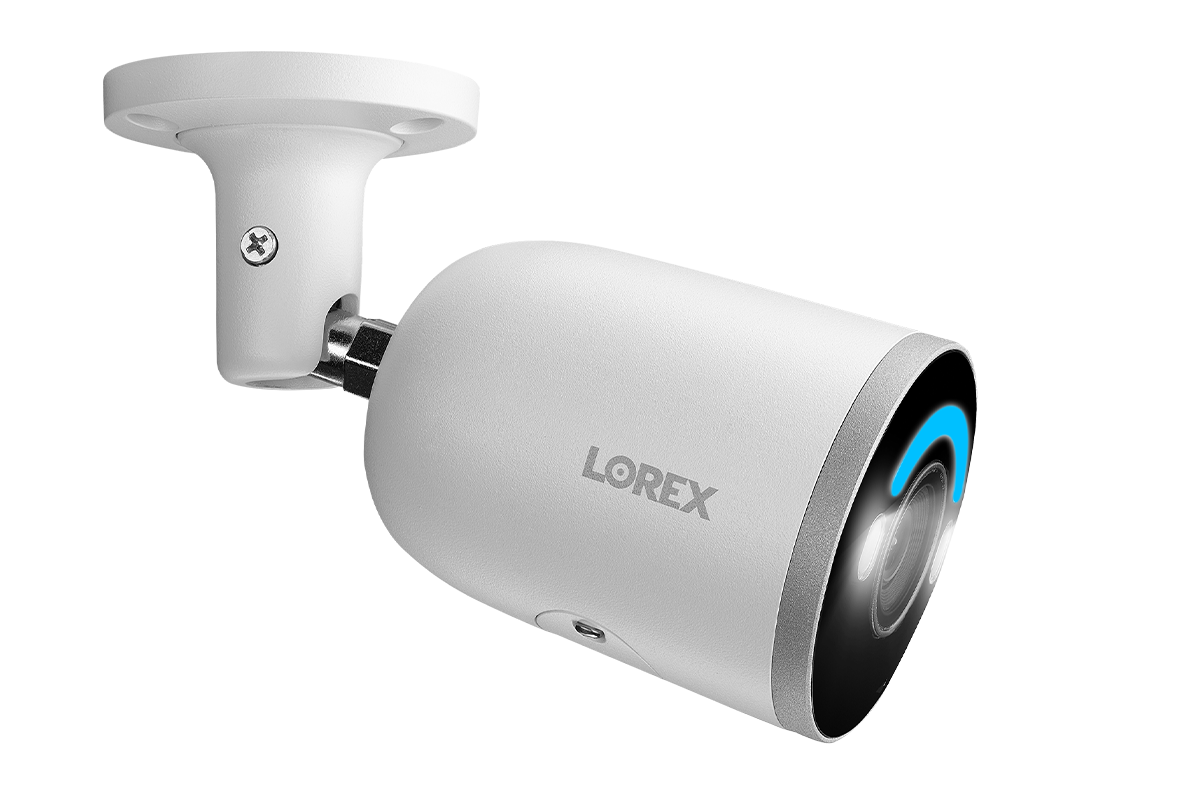 Lorex Fusion 4K 16 Camera Capable (8 Wired + 8 Fusion Wi-Fi) 2TB Wired NVR System with IP Bullet Cameras Featuring Smart Security Lighting