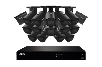 Lorex Fusion Series 4K 16 Camera Capable (Wired or Fusion Wi-Fi) 6TB Wired NVR System with A14 IP Bullet Cameras