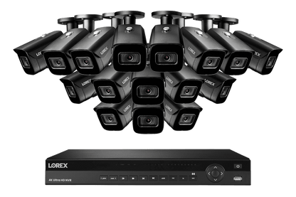 Lorex 4K (16 Camera Capable) 6TB Wired NVR System with Nocturnal 3 Smart IP Bullet Cameras with Listen-In Audio and 30FPS