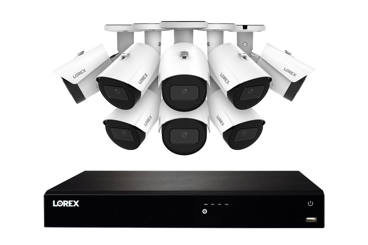 Lorex Fusion Series 4K 16 Camera Capable (Wired or Fusion Wi-Fi) 4TB Wired NVR System with A14 IP Bullet Cameras