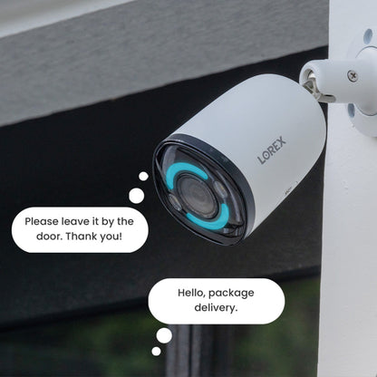 Lorex 4K+ 12MP IP Wired Bullet Security Camera with Smart Security Lighting (Open Box)