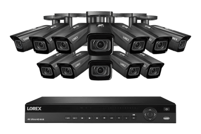 Lorex 4K (16 Camera Capable) 4TB Wired NVR System with Nocturnal 3 Smart IP Bullet Cameras with Motorized Varifocal Lens
