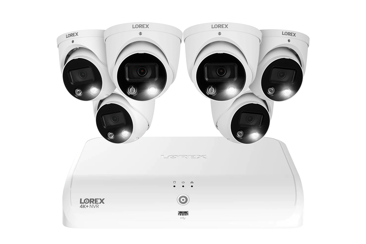 Lorex Fusion Series 4K+ 16 Channel (8 Wired + 8 Fusion Wi-Fi) 2TB Wired System with H13 Wired 4K IP Dome Cameras