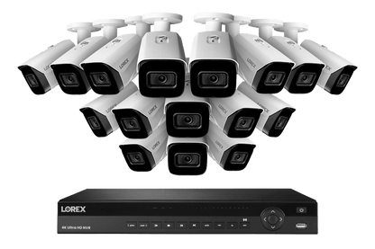 Lorex 4K (16 Camera Capable) 6TB Wired NVR System with Nocturnal 3 Smart IP Bullet Cameras with Listen-In Audio and 30FPS